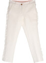 Villalobos Dívčí kalhoty s volánky Elegance bílé