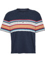 Tommy Hilfiger Tommy Jeans dámské modré tričko TJW COLORED LINEAR LOGO TEE