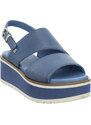 CARMELA dámské kožené sandále na platformě 67319 modré