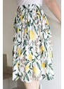 ZURI Jarní sukně z hedvábí Roma se vzorem citrónů