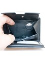 Černá kvalitní kožená peněženka HMT FLW