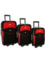 Rogal Červeno-černý látkový cestovní kufr "Standard" - vel. M, L, XL