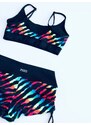 Victoria's Secret Victoria's Secret PINK Sport Multi Black sportovní podprsenka a šortky Gym to Swim - S / Černá / Victoria's Secret