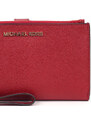 Michael Kors Jet Set Double Zip Phone Wallet Wristlet Scarlet Flame