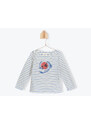Arsène et les Pipelettes Dětské tričko s dlouhým rukávem Japan pruhované