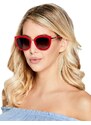 GUESS brýle Cat Eye Sunglasses hnědé, 116890