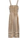 MADE IN ITALY Hnědé bavlněné šaty (345ART)
