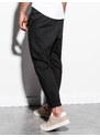 Ombre Clothing Pánské plátěné jogger kalhoty Jordie černé P885
