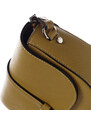 Menší moderní kožená kabelka Sisi, žlutá