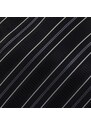 Šlajfka Černá mikrovláknová kravata s proužky (bílá)