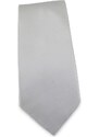 Šlajfka Bílá mikrovláknová kravata s decentním vzorkem