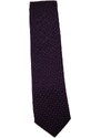 Šlajfka Fialová úzká hedvábná kravata s jemným vzorkem