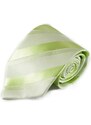 Šlajfka Světlá zelená mikrovláknová kravata s pruhy