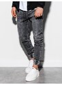 Ombre Clothing Pánské džínové jogger kalhoty Reynard šedé P907