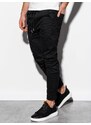 Ombre Clothing Pánské plátěné jogger kalhoty Cowal černá P908