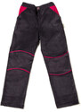 Veselá Nohavice Dětské školní manšestrové kalhoty s dvojitými koleny fialové