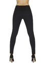 Bas Bleu MARCELLA women's leggings with push-up effect and leather inserts