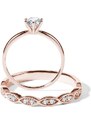 Elegantní snubní a zásnubní prsten v růžovém zlatě KLENOTA S0191034