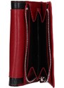 Luxusní kožená peněženka Lagen - červenočerná