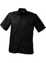 Pánská košile James&Nicholson krátký rukáv 100% bavlna Rypsový kepr Easy Care