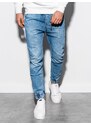 Ombre Clothing Pánské džínové jogger kalhoty Reynard světle modré P907 (OM-PADJ-0106)