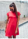 Eshopat Bamboo Dámské šaty Basic Bamboo Short Sleeve Coral