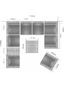 DEOKORK Ratanová variabilní sestava SEVILLA pro 7-8 osob (šedá)