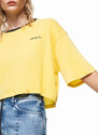 Pepe Jeans dámské žluté oversize tričko Marian