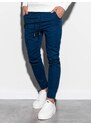 Ombre Clothing Pánské plátěné jogger kalhoty Cowal navy P908