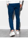 Ombre Clothing Pánské plátěné jogger kalhoty Cowal navy P908