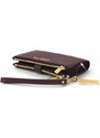 Michael Kors Jet Set Double Zip Phone Wallet Wristlet Merlot