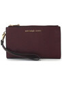 Michael Kors Jet Set Double Zip Phone Wallet Wristlet Merlot