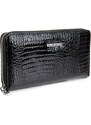 Jennifer Jones Velká dámská kožená peněženka na zip 5247-2 - černá