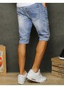 BASIC Pánské světle modré džínové šortky Denim vzor