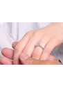OLIVIE Stříbrný zásnubní prsten AMBER 4131