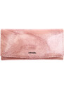 Velká dámská kožená peněženka Carmelo 2109 P růžová