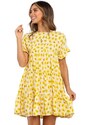 NoName Letní květované šaty žluté volné vel.M