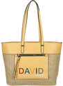 DAVID JONES Žlutá velká dámská kabelka přes rameno CM5741