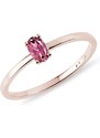 Minimalistický prsten s turmalínem v růžovém zlatě KLENOTA K0772084