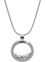 SkloBižuterie-J Ocelový náhrdelník kruh s kameny Swarovski Crystal
