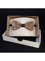 AMADEA Dřevěný motýlek k obleku - noty 11 cm