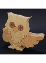AMADEA Dřevěné puzzle sova, masivní dřevo dvou druhů dřevin,15 cm