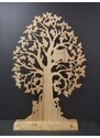 AMADEA Maxi dekorace strom z masivu se sovami 150 cm