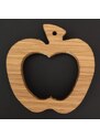 AMADEA Dřevěná ozdoba z masivu - jablko 6 cm