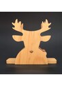 AMADEA Dřevěný stojánek na ubrousky ve tvaru jelena, masivní dřevo, velikost 13 cm