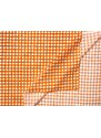 Mirtex Plátno HABINA 125 (92321-13 Kostky oranžové 1cm)-142cm / METRÁŽ NA MÍRU