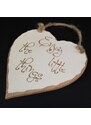 AMADEA Dřevěné srdce s rytým textem Enjoy little things, masivní dřevo, 16x15x1 cm