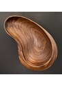 AMADEA Dřevěná miska ve tvaru ledviny, masivní dřevo americký ořech, 26x16,5x4,5 cm