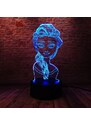 Frozen 3D LED Lampička Elsa Ledové království