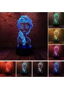 Frozen 3D LED Lampička Elsa Ledové království